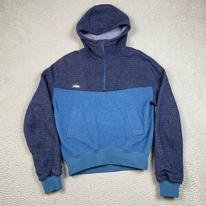 Hoka One One Women's Size S Blue Wool Blend Hoodie Sweatshirt Running Small EUC